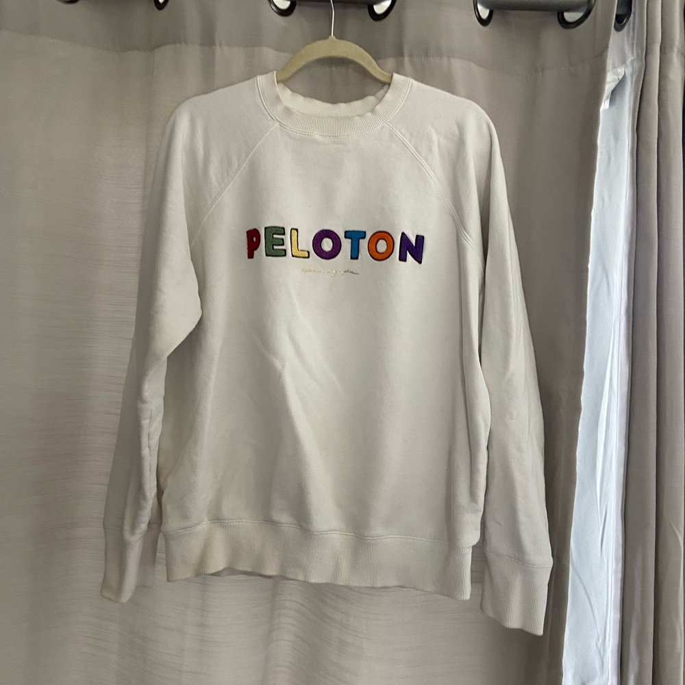 Peloton x Spiritual Gangster | White Classic Raglan Crewneck Sweatshirt